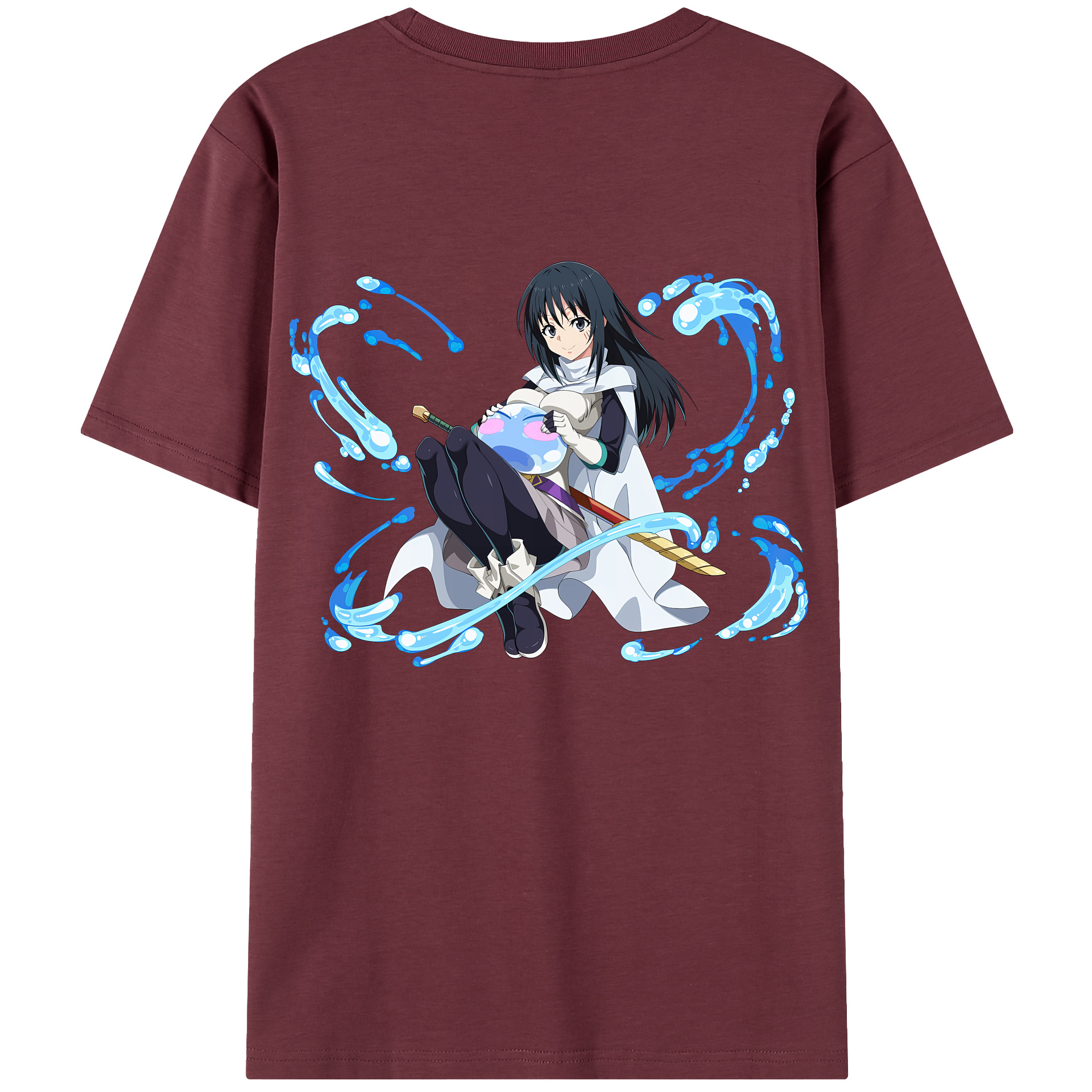 （画像用） 転スラ Regarding Reincarnated to Slime 綿100％半袖Tシャツ（背面プリント）